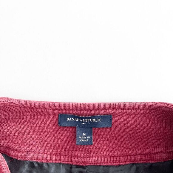 Banana Republic Women's 3/4 Sleeve Button Front Pea Coat Red Medium - Picture 5 of 9